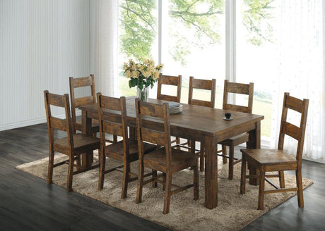Coleman - Dining Room Set Dark Brown 9 Pc. Table, 8 Chairs by CoasterEveryday | Bel Furniture