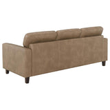 Scotland - Faux Leather Upholstered Track Arm Sofa