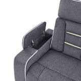 Austin - Reclining Sofa With Storage Arms - Gray