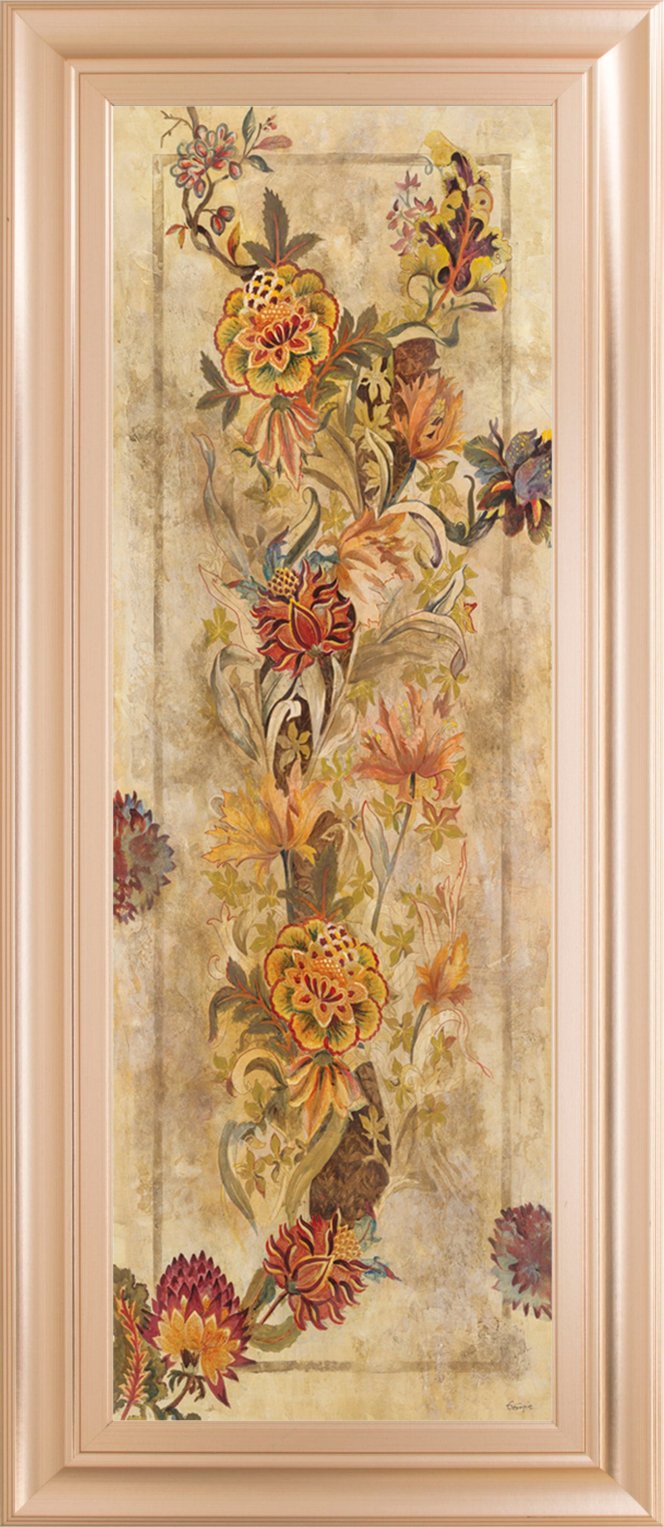 18x42 Fleur Delicate Il By Georgie - Beige