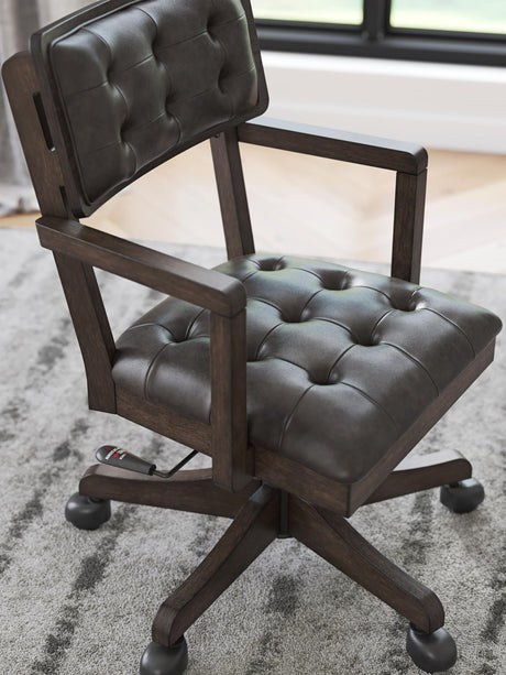 Breckington - Home Office Desk Chair - Dark Brown - view 3