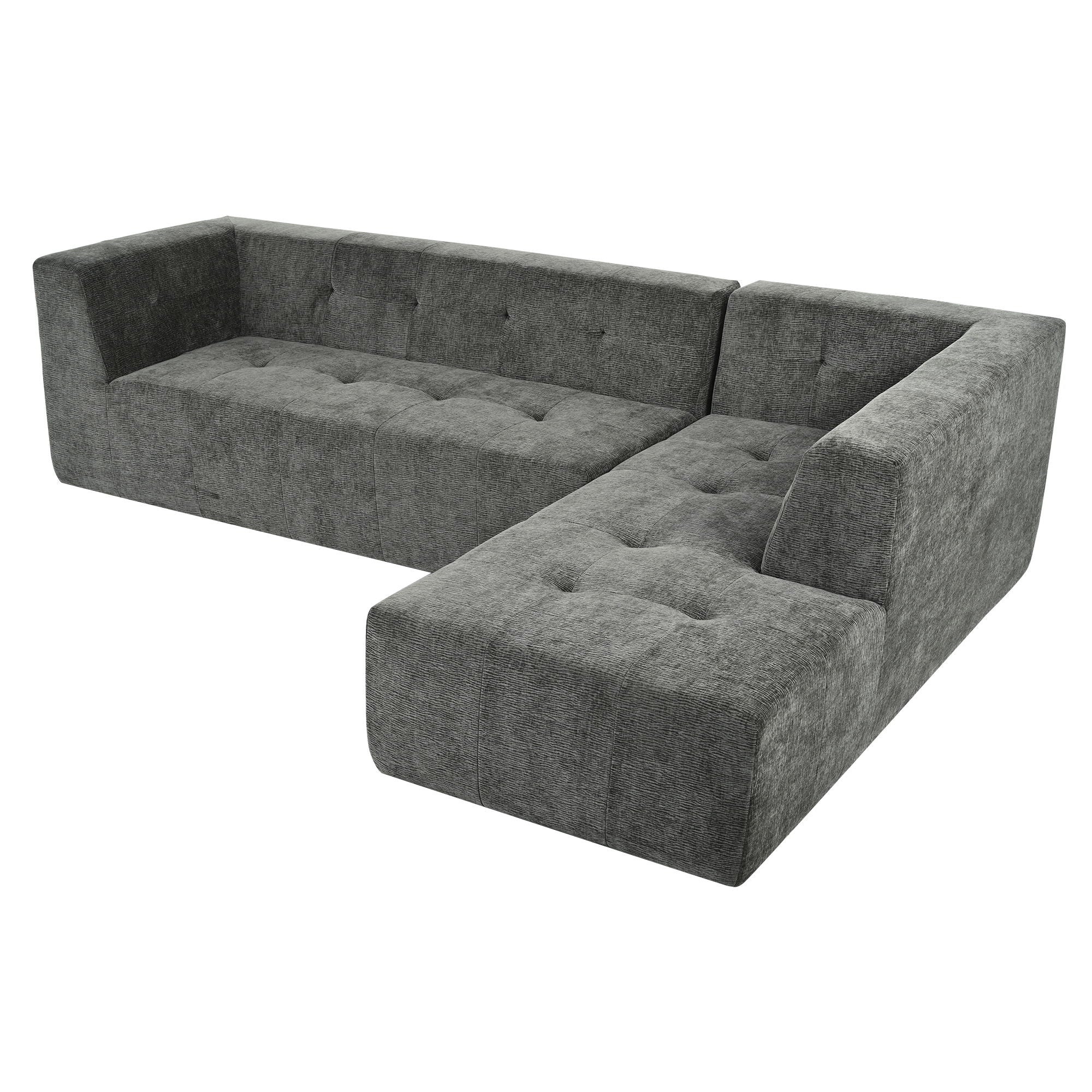 Modular Combination Living Room Sofa Set, Modern Minimalist Sofa, Living Room Upholstered Sofa Bed, Bedroom, 2 Pieces Computer Free Combination, L - Shaped