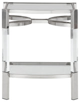 Chaseton - Clear / Silver Finish - Accent Table by Signature Design by Ashley® | Bel Furniture