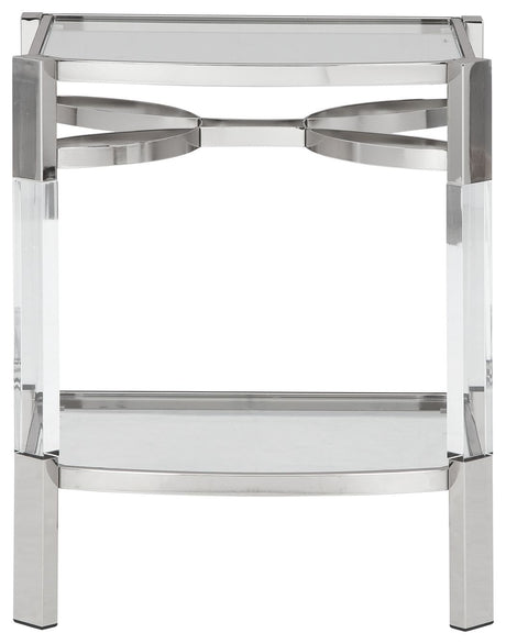 Chaseton - Clear / Silver Finish - Accent Table by Signature Design by Ashley® | Bel Furniture