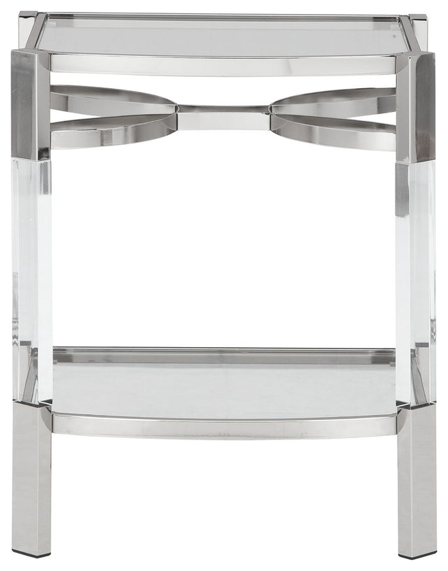 Chaseton - Clear / Silver Finish - Accent Table by Signature Design by Ashley® | Bel Furniture