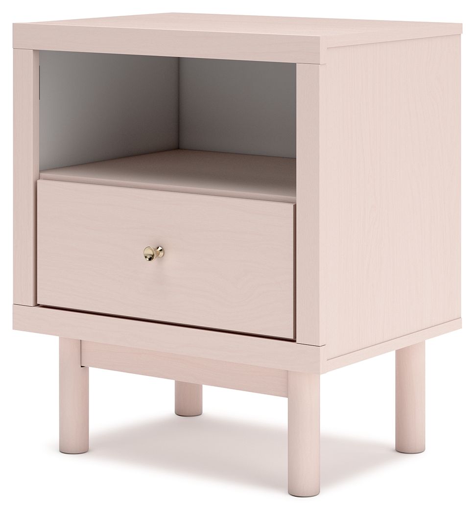 Wistenpine - Blush - One Drawer Night Stand by Signature Design by Ashley® | Bel Furniture
