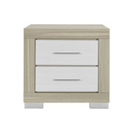 Elsa - 2 Toned Nightstand With Bar Handle And Spacious Drawers