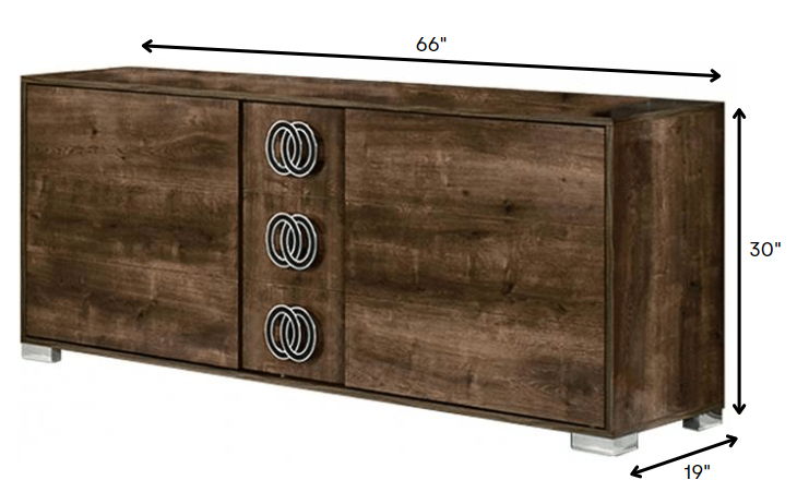 Drawer Double Dresser - Brown