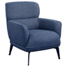Andrea - Upholstered Crecent Arm Accent Chair Blue by Coaster Fine Furniture | Bel Furniture