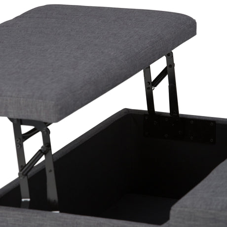 Ellis - Coffee Table Storage Ottoman Contemporary Design - view 14
