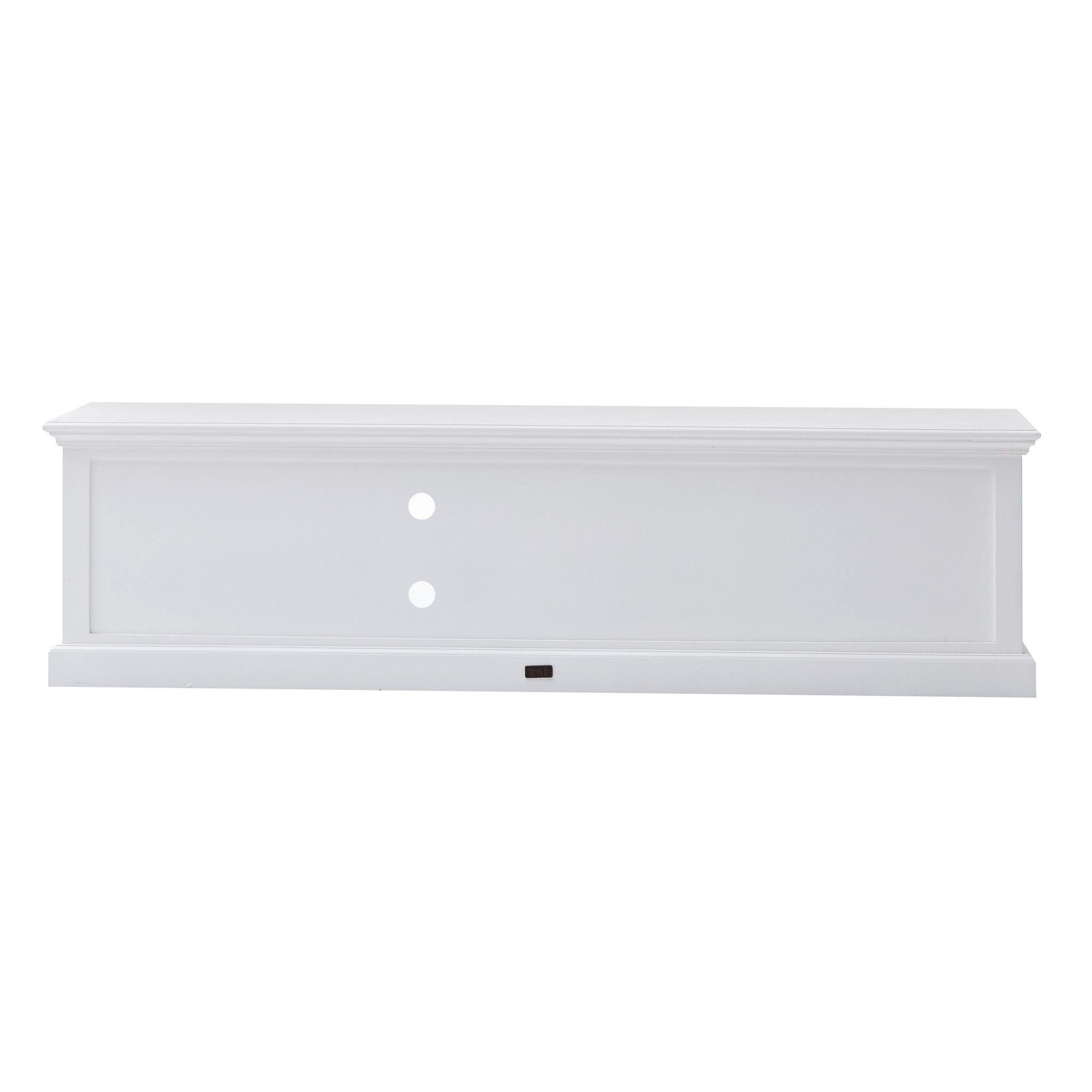 Classic Entertainment Unit With Two Drawers - White