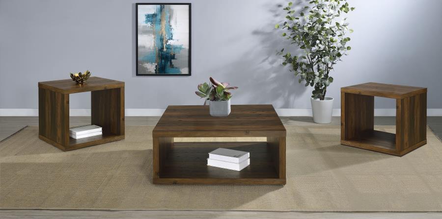 Frisco - Coffee Table Set Dark Brown 3 Pc. Coffee Table, 2 End Tables by Coaster Fine Furniture | Bel Furniture