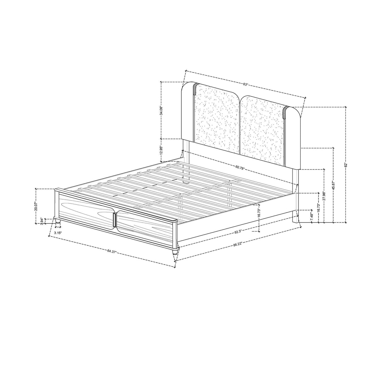Brenda - Bed With LED Lighting
