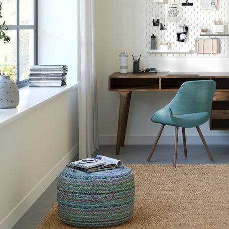 Margo - Handcrafted Round Pouf - view 8