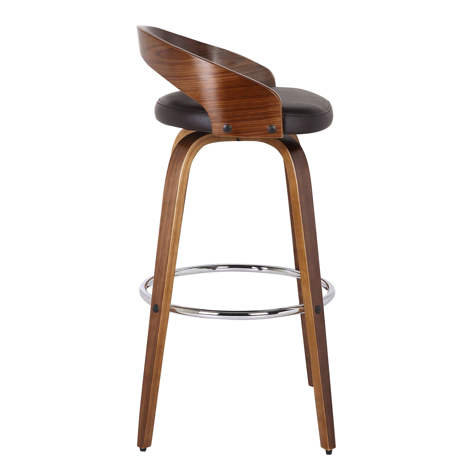 Swivel Low Back / Counter Height Bar Chair - Brown