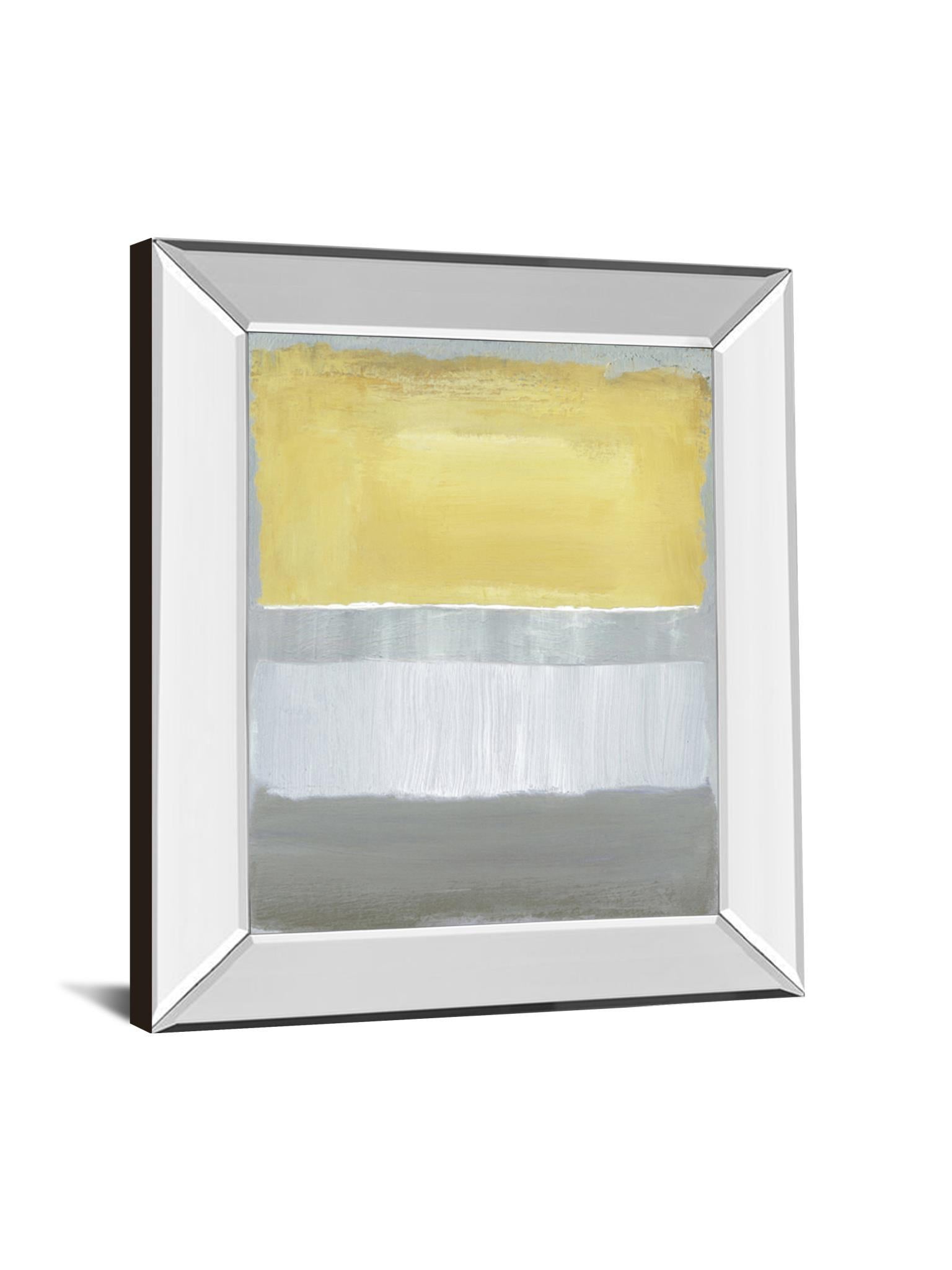 Halflight I By Caroline Gold - Mirror Framed Print Wall Art - Yellow