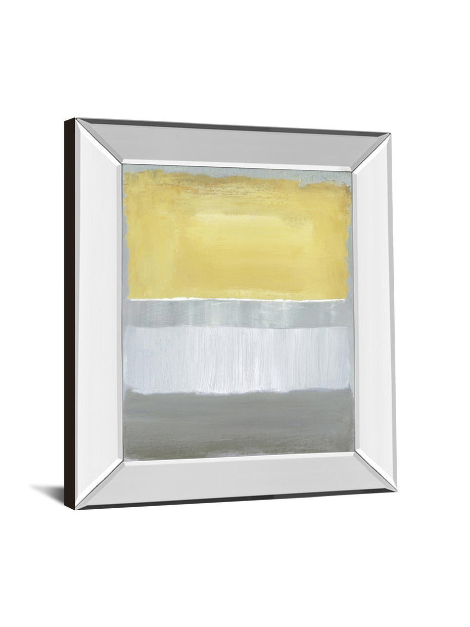 Halflight I By Caroline Gold - Mirror Framed Print Wall Art - Yellow