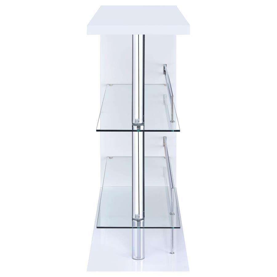 Prescott - Rectangular 2-Shelf Bar Unit by CoasterEssence | Bel Furniture