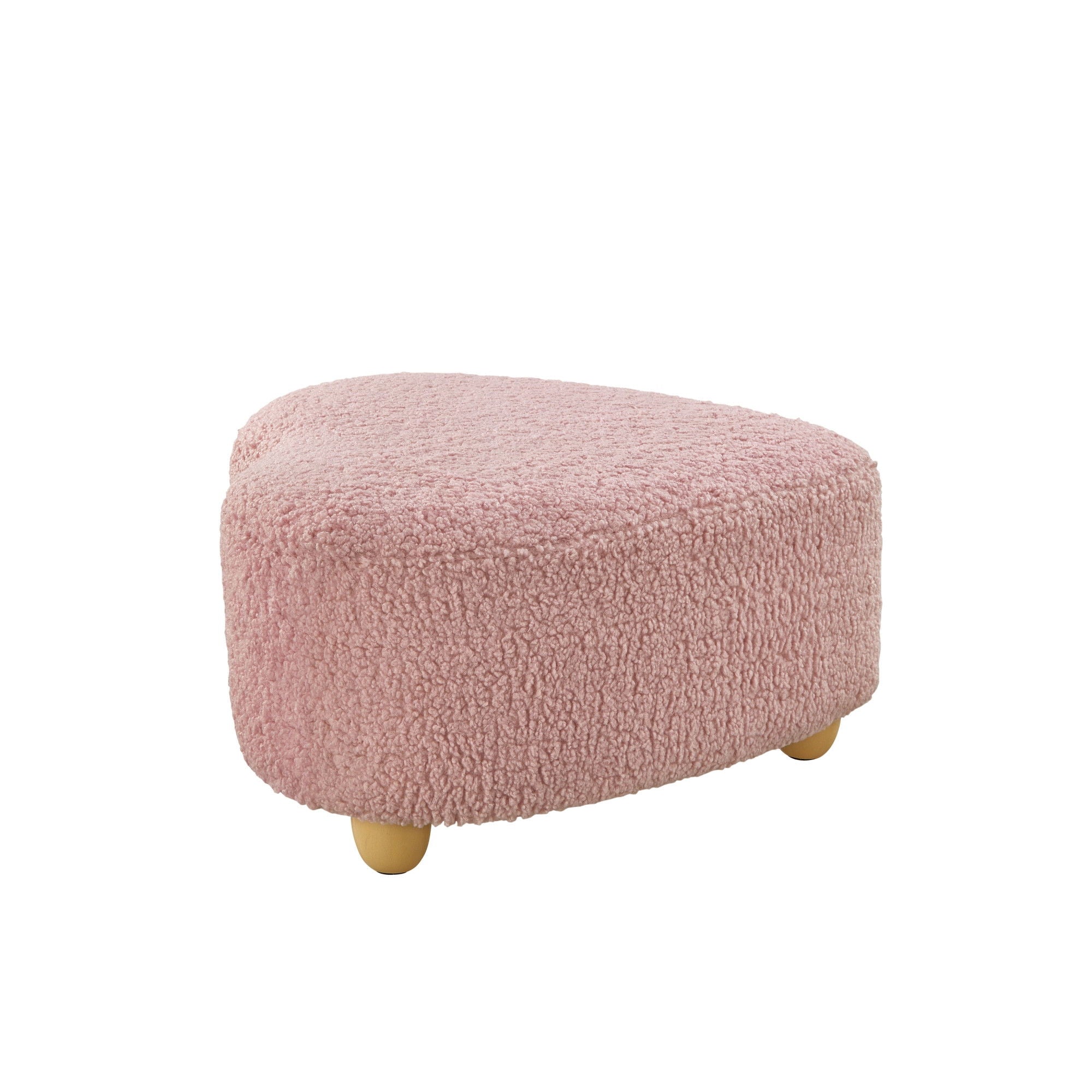 Wool Specialty Ottoman - Blush / Brown