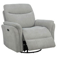 Adler - Upholstered Power Swivel Glider Recliner