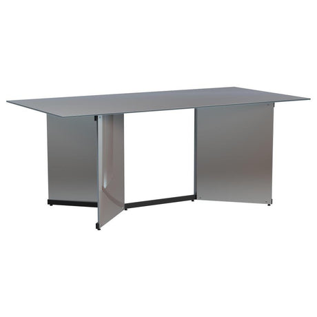 Emery - Rectangular Mirrored Dining Table - Silver by Coaster Fine Furniture | Bel Furniture