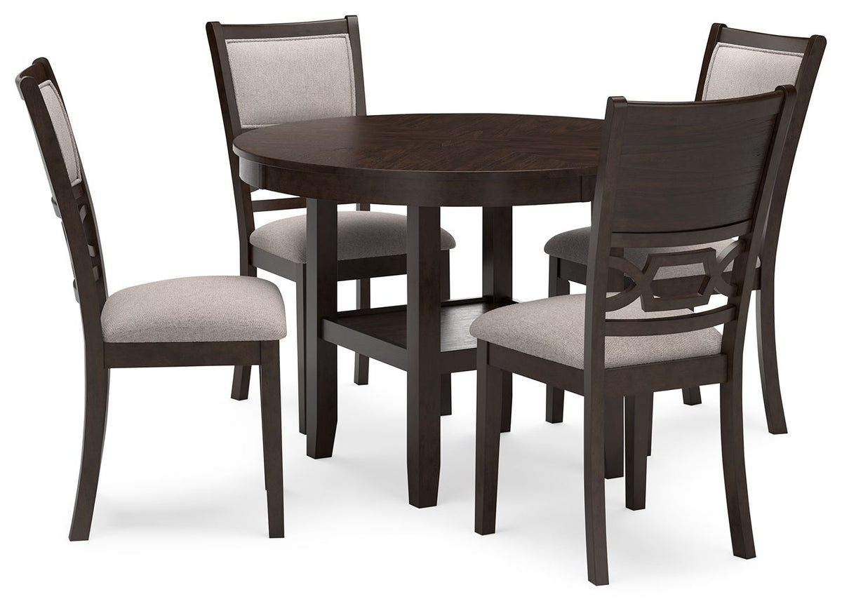 Langwest - Brown - Dining Room Table Set (Set of 5) by Signature Design by Ashley® | Bel Furniture