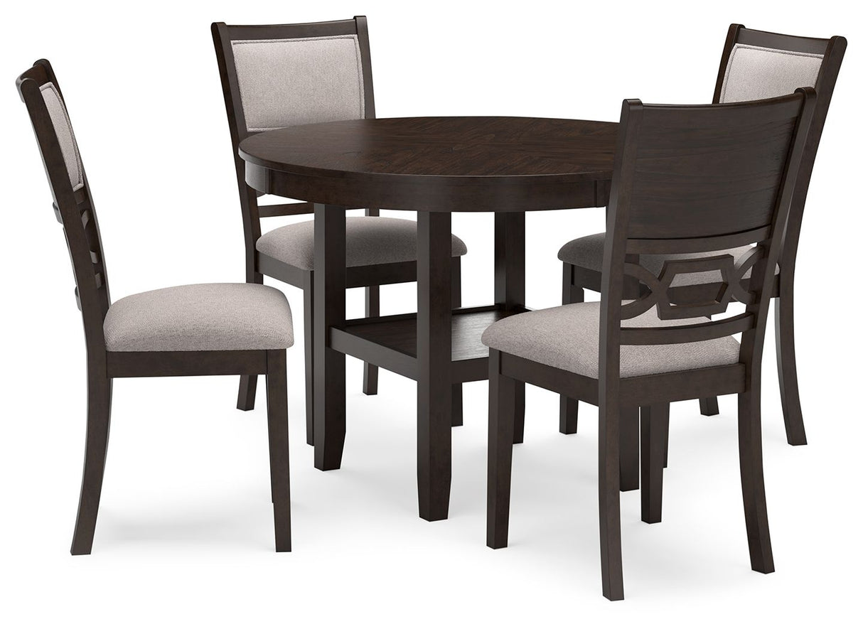 Langwest - Brown - Dining Room Table Set (Set of 5) by Signature Design by Ashley® | Bel Furniture