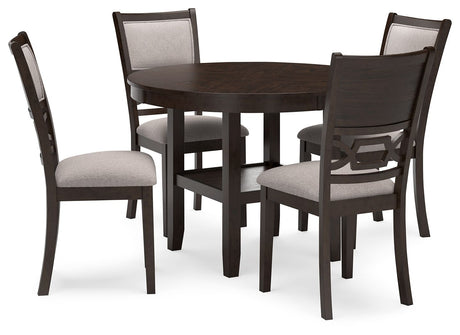 Langwest - Brown - Dining Room Table Set (Set of 5) by Signature Design by Ashley® | Bel Furniture