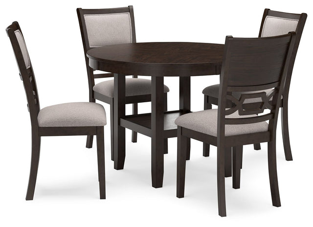 Langwest - Brown - Dining Room Table Set (Set of 5) by Signature Design by Ashley® | Bel Furniture