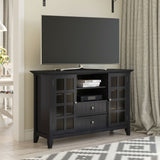Acadian - Handcrafted Tall TV Media Stand by Simpli-Home | Bel Furniture