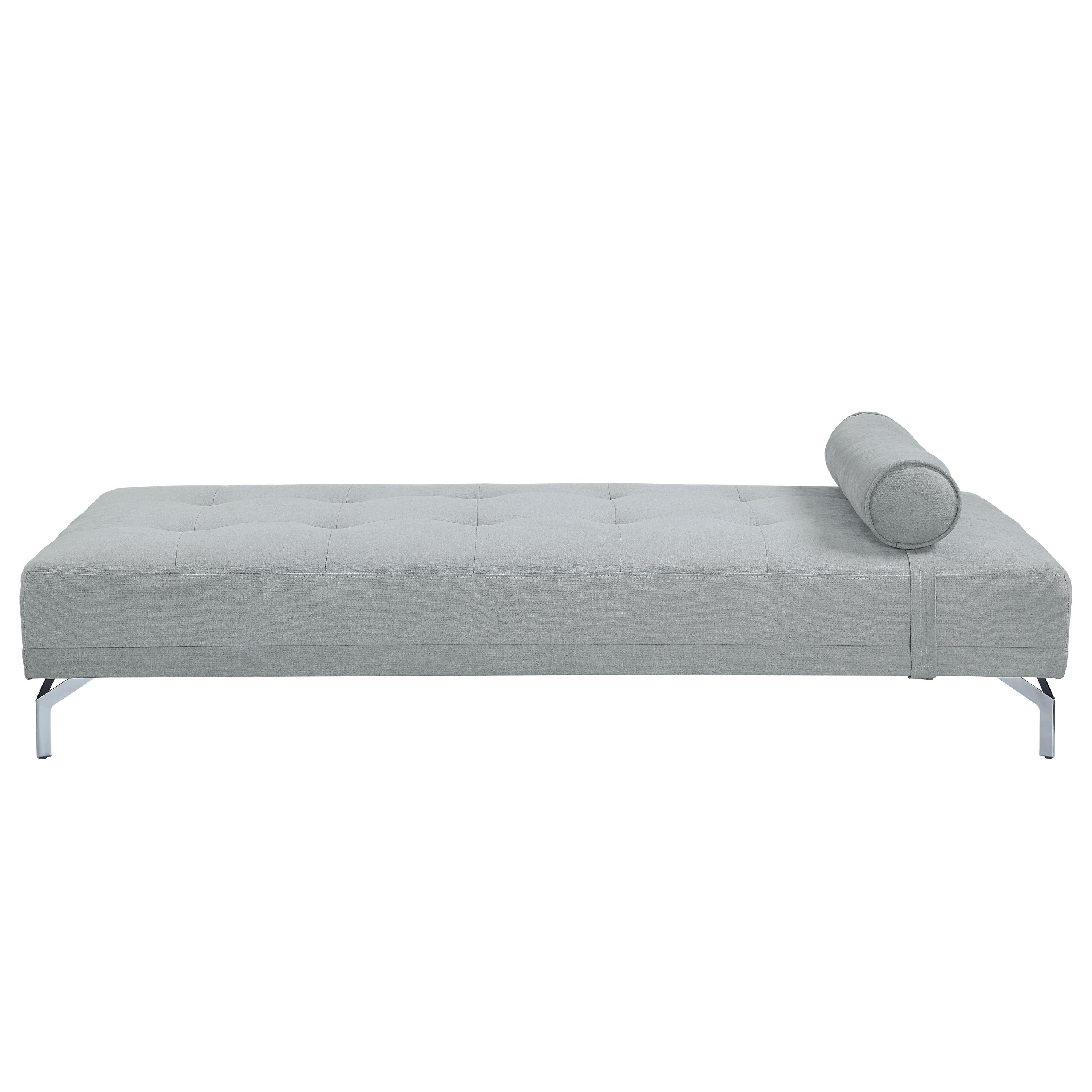 Quenti - Velvet Sofa Bed With Pillow - Gray