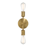 Reverie - Double Lights Bathroom Wall Sconce Over Mirror - Clear / Gold