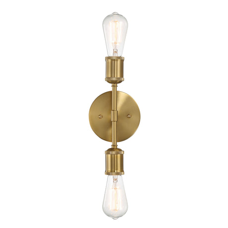 Reverie - Double Lights Bathroom Wall Sconce Over Mirror - Clear / Gold - view 5