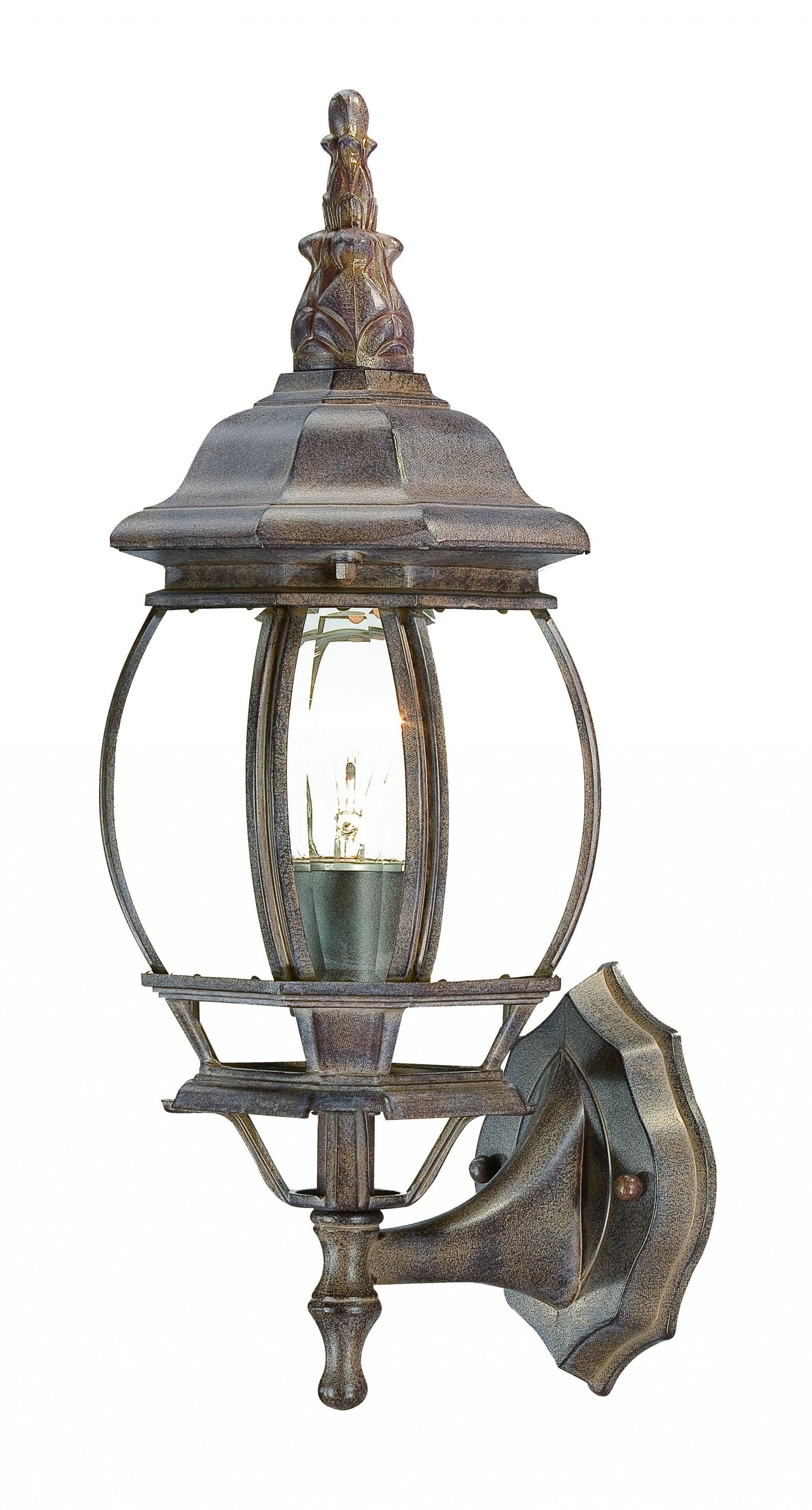 Glass Globe Wall Light - Dark Brown