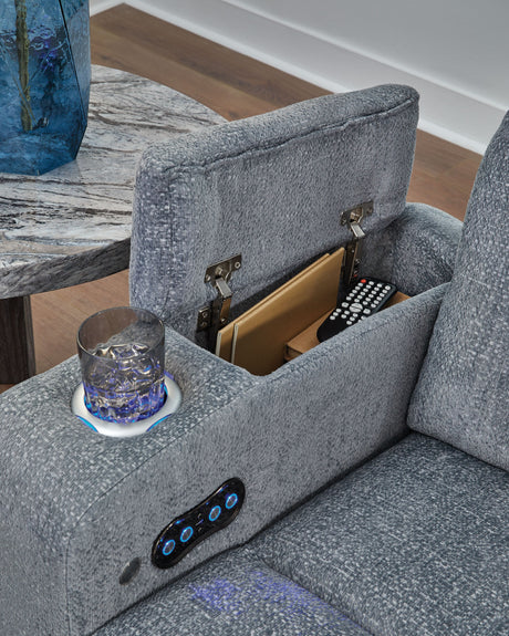 Studio Cave - Steel - Power Recliner by Signature Design by Ashley® | Bel Furniture