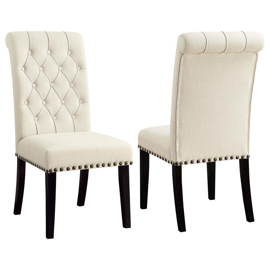 Alana - Fabric Upholstered Dining Chair Beige 2 Pieces by CoasterEssence | Bel Furniture