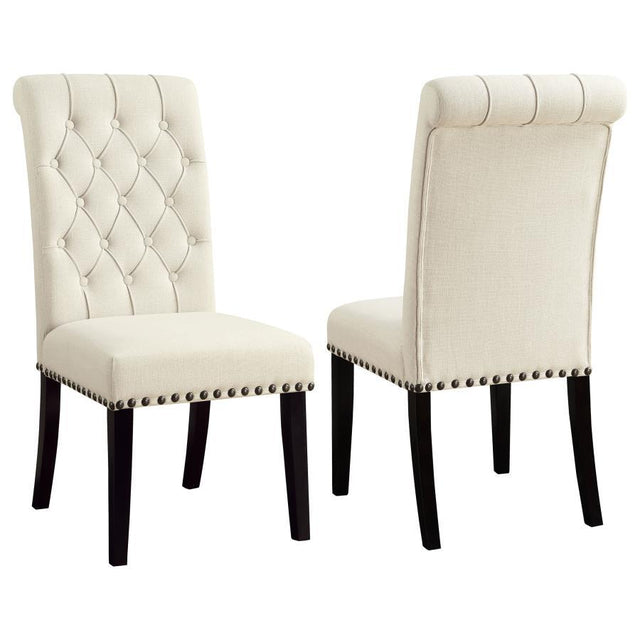 Alana - Fabric Upholstered Dining Chair Beige 2 Pieces by CoasterEssence | Bel Furniture