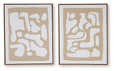 Waldett - Wall Art Set (Set of 2) - Beige / White