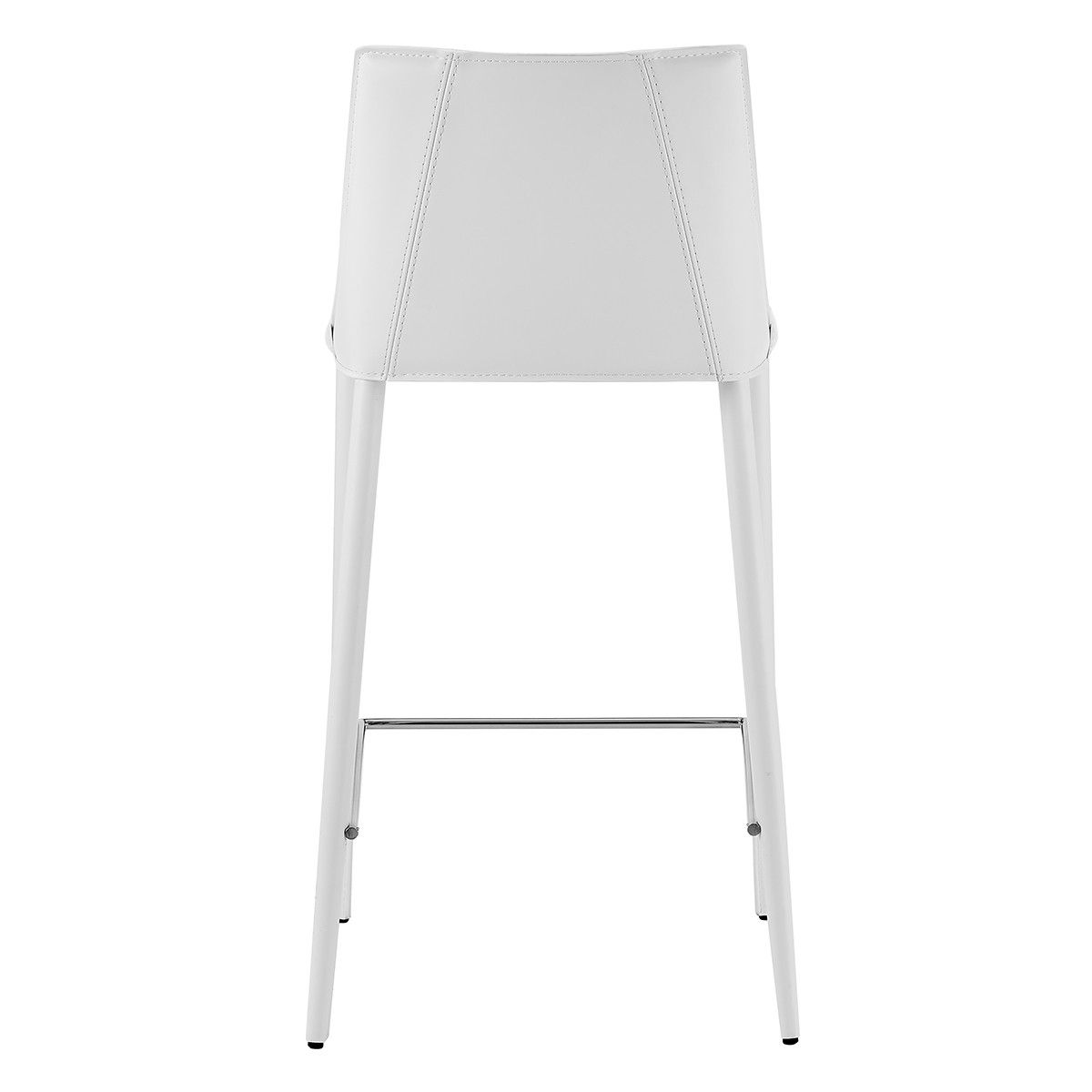 Steel Low Back Counter Height Bar Chair - White