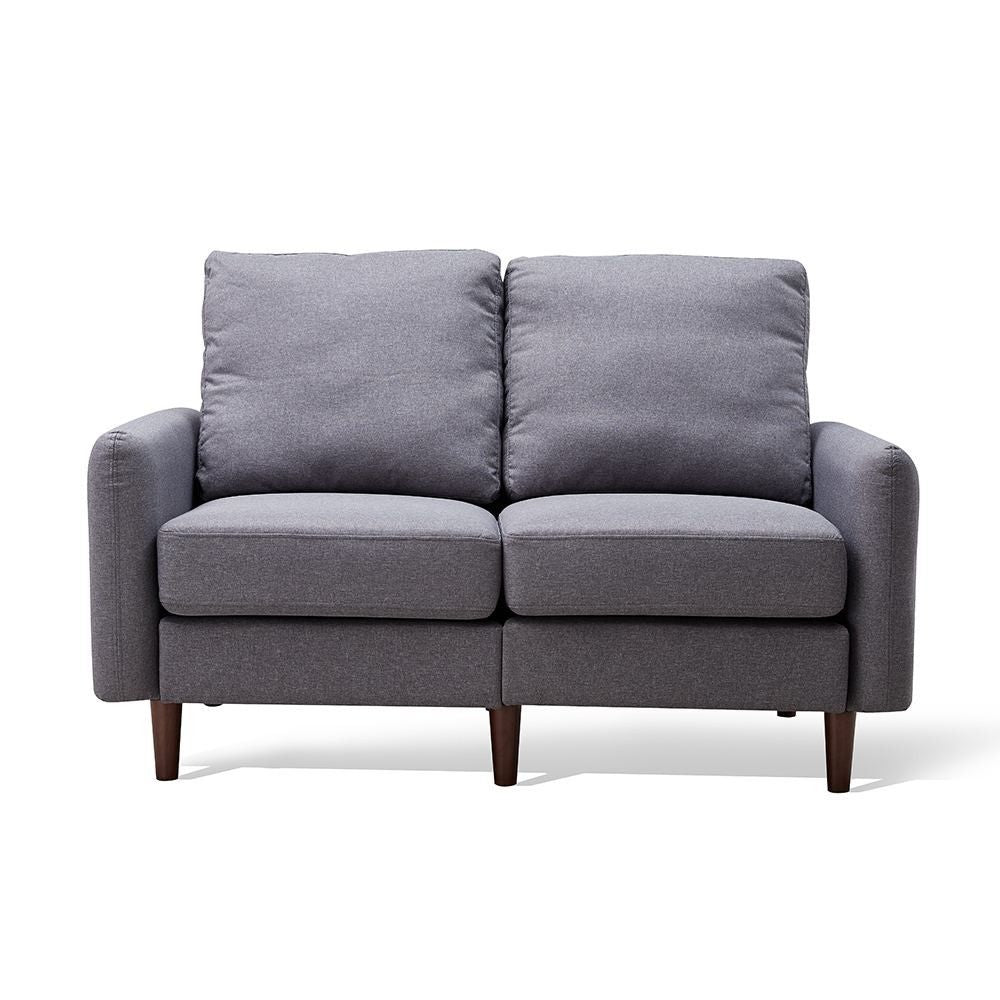 Loft Round Arm Modular Loveseat - Gray