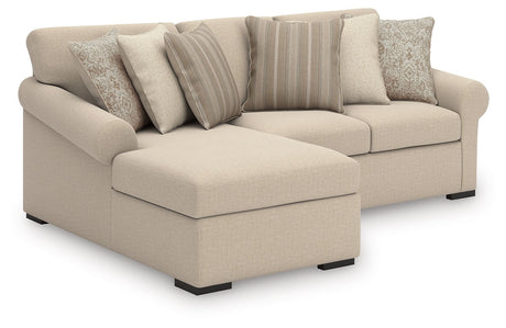 LadyMae - Sectional Beige 2 Pc. Left Arm Facing Corner Chaise Sectional by Benchcraft® | Bel Furniture