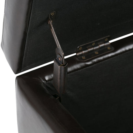 Hamilton - Storage Ottoman - Coffee Brown by Simpli-Home | Bel Furniture