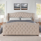 Marcella - Upholstered Shelter Headboard Bed Set by Jennifer Taylor Home | Bel Furniture