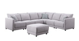 Penelope - Fabric Reversible Modular Sectional Sofa With Ottoman And Pillows by Lilola Home | Bel Furniture