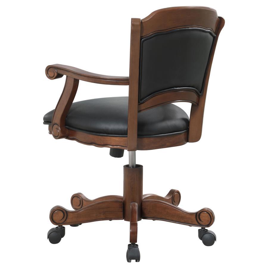 Turk - Upholstered Swivel Dining And Game Chair - Tobacco