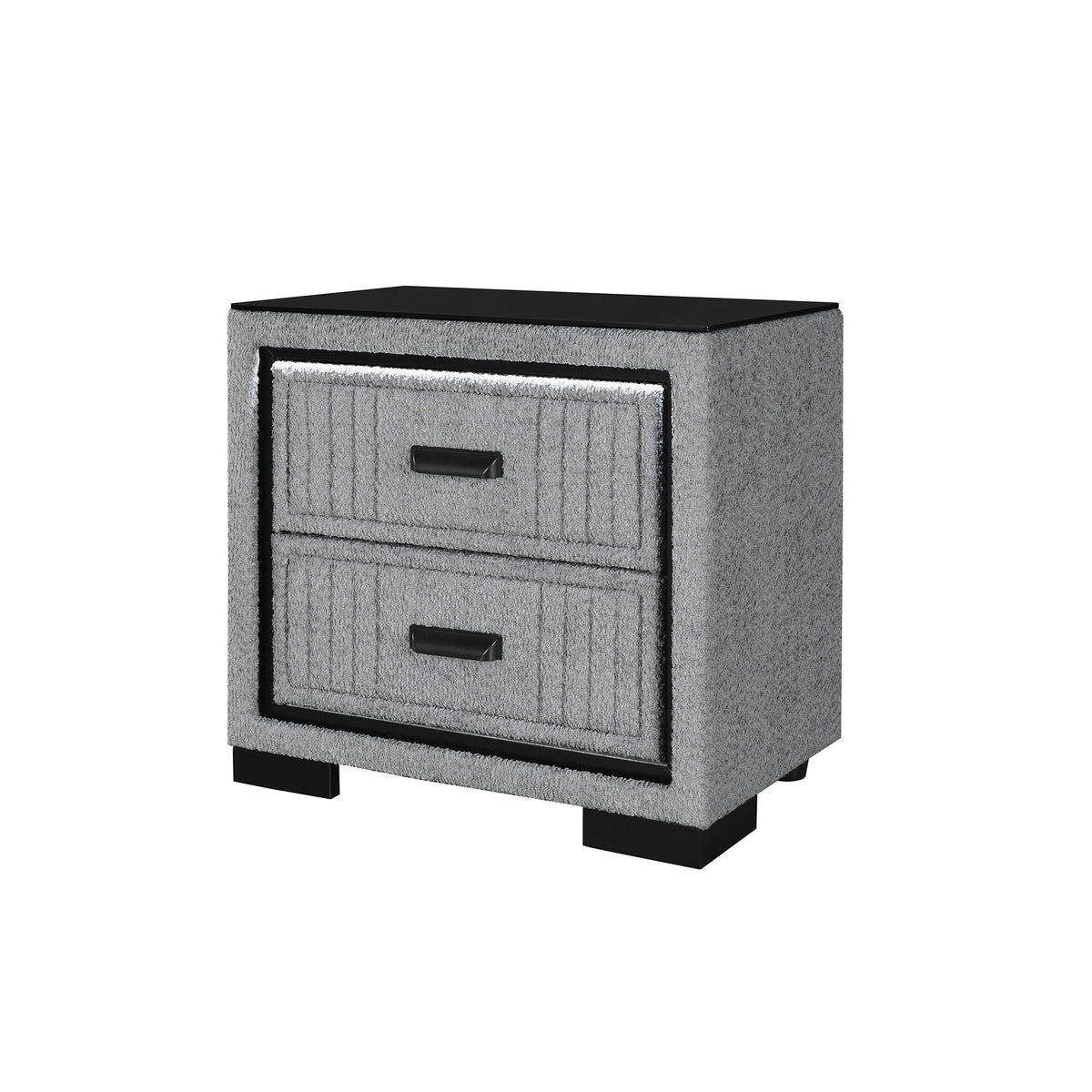 Isaiah - Nightstand With Upholstered Frame - view 2