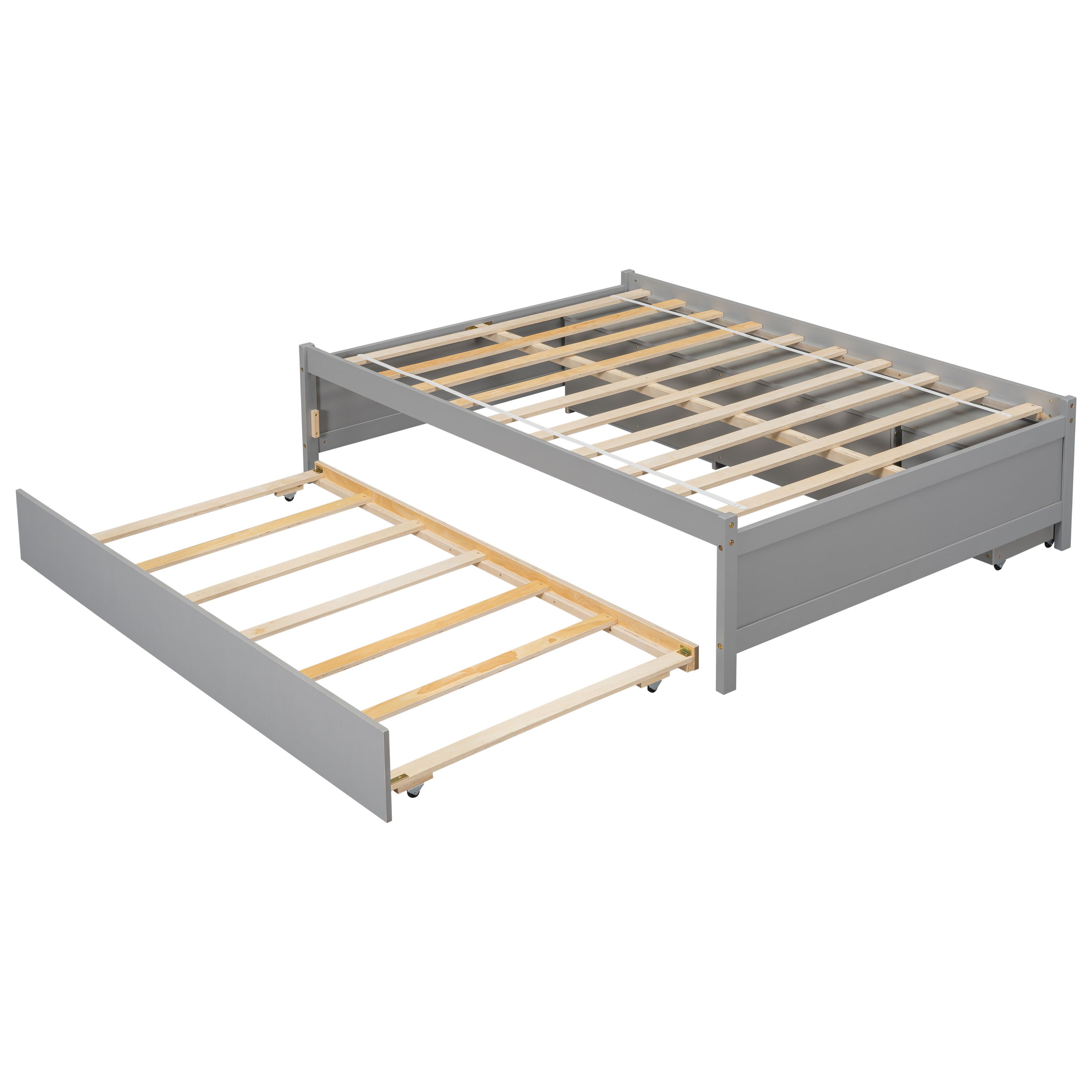 Versatile Bed With Trundle, Under Bed Storage Box And Nightstand