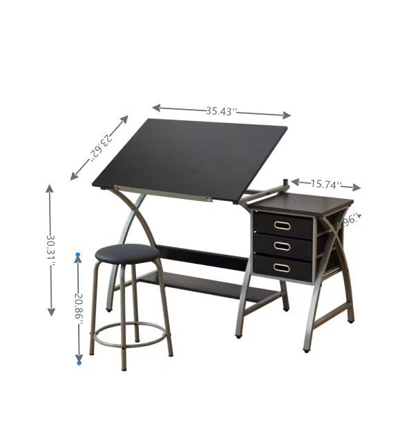 Drafting Table With Stool