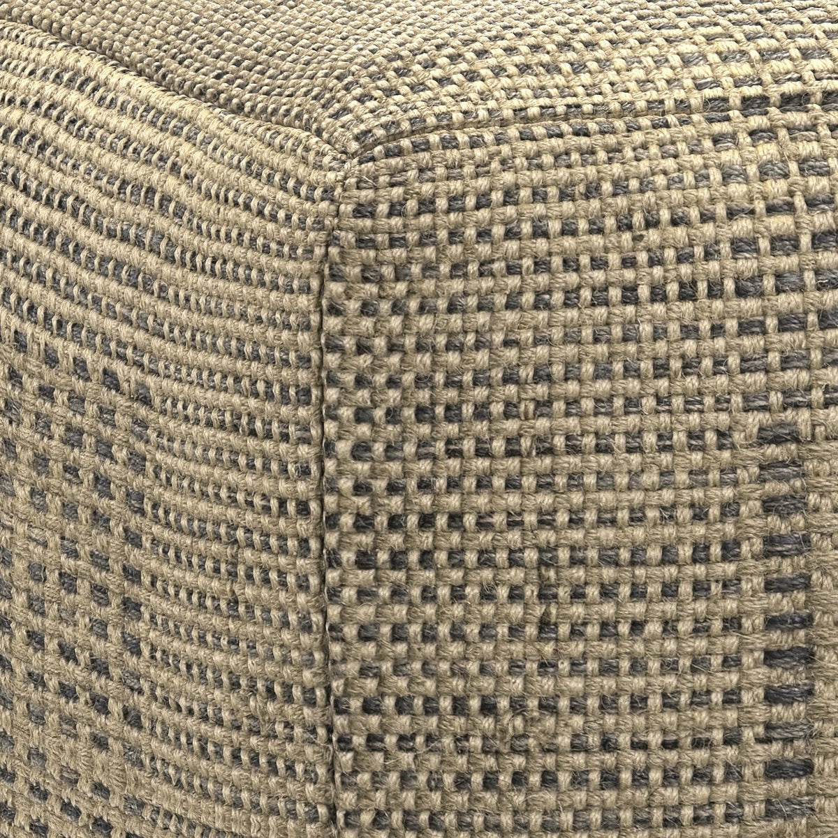 Delilah - Square Woven Pouf - Natural by Simpli-Home | Bel Furniture