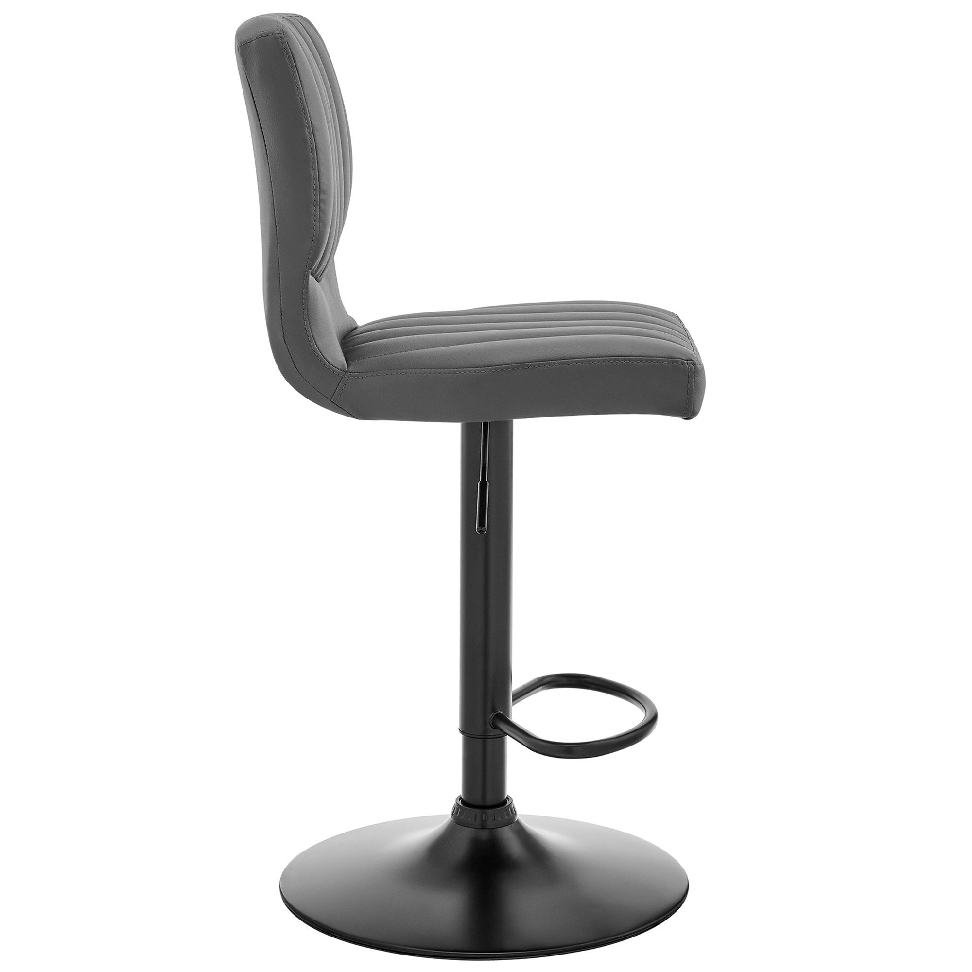 46" Swivel Adjustable Height Bar Chair - Gray / Black